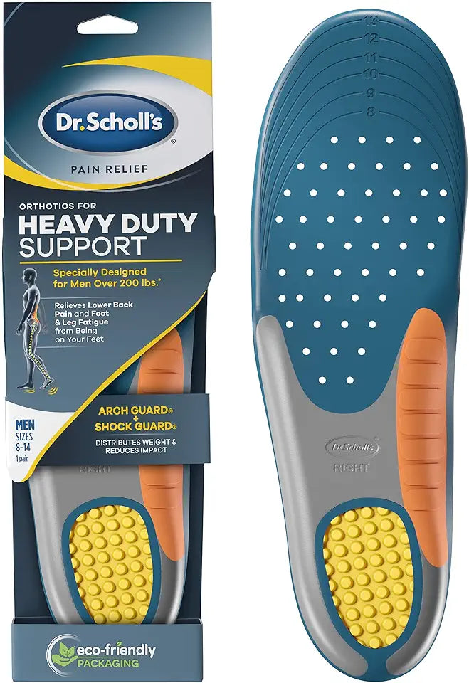 Heavy Duty Support Pain Relief Orthotics for Men's 8-14 W1417
