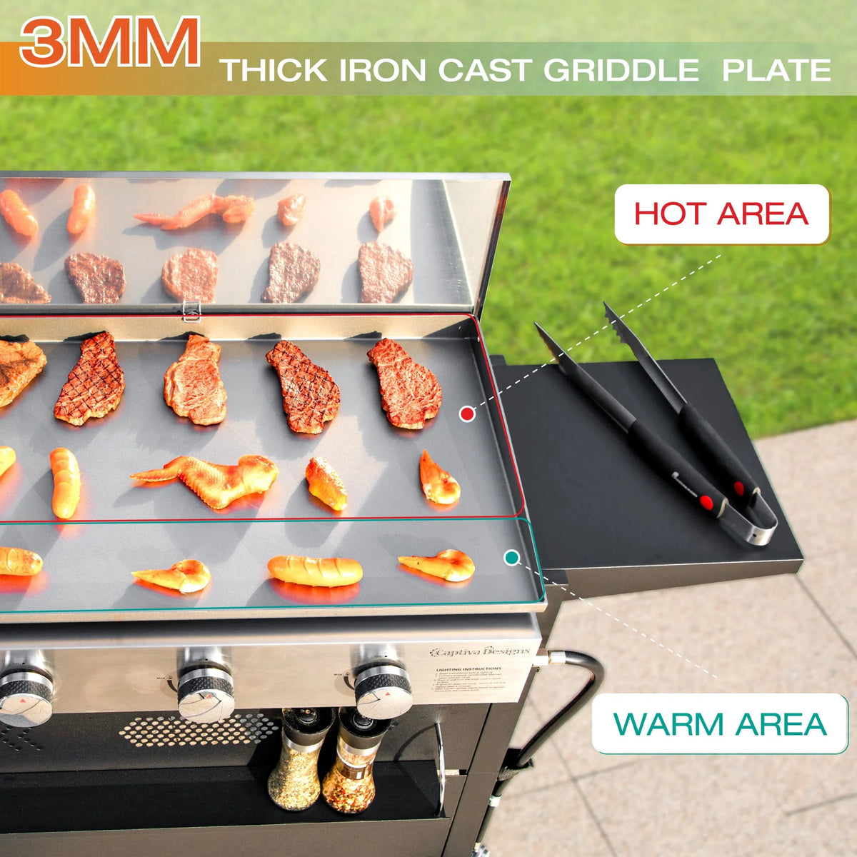 2-Burner Gas Grill and Griddle Combo with Wheels X575