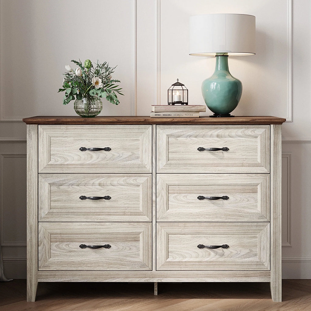 Rustic Oak 6 Drawer Dresser J61647