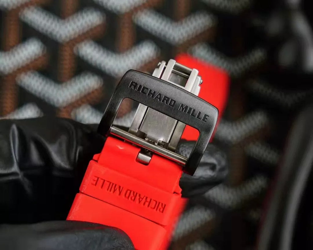 Tourbillon Vibrating Alarm Red Bezel Red Rubber Strap O56392
