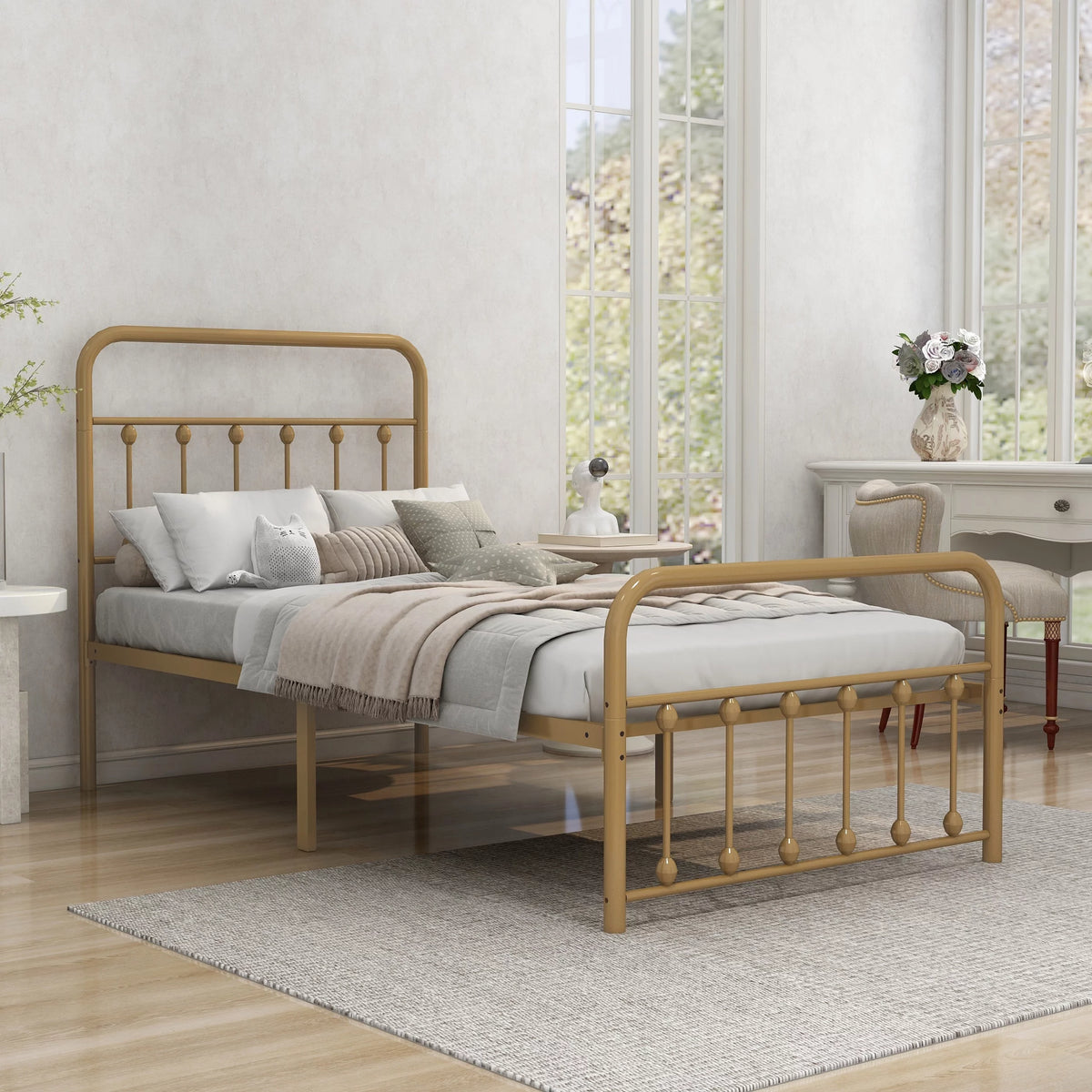 Vintage Platform Metal Twin Bed Frame G3155