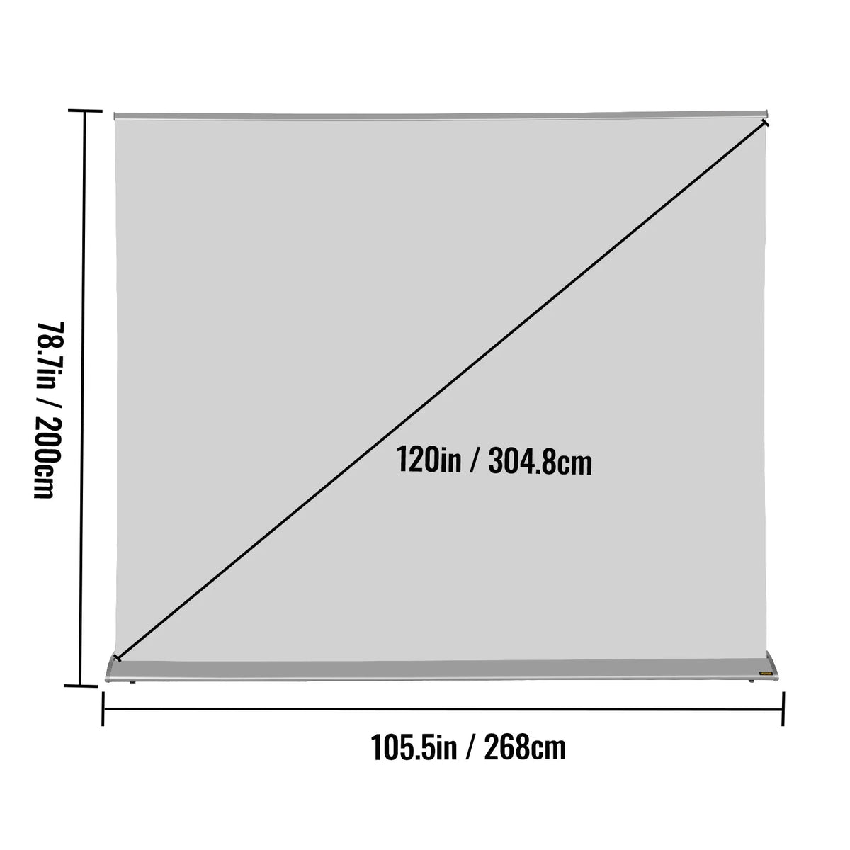 120" 16:9 Manual Pull Up Projector Screen N5664