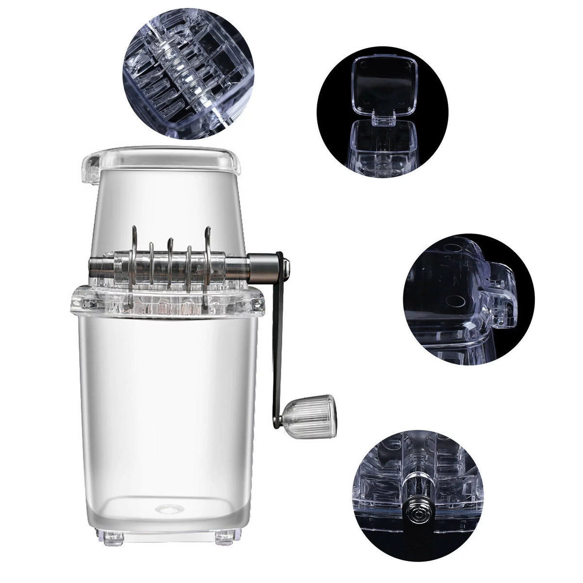 Manual Ice Crusher Shaver with 4 Rubber Ant-skid Knobs K485776