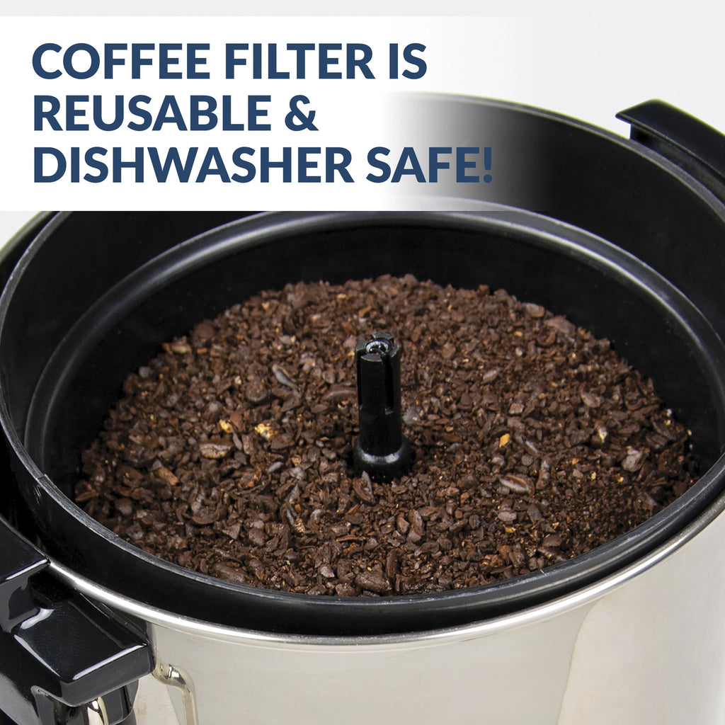 1000-Watt 30-Cup Stainless Steel Coffee Urn P703