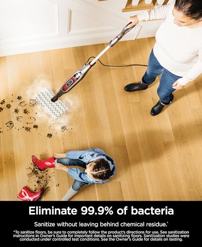 White Steam Mop with 2 Washable Pads I860