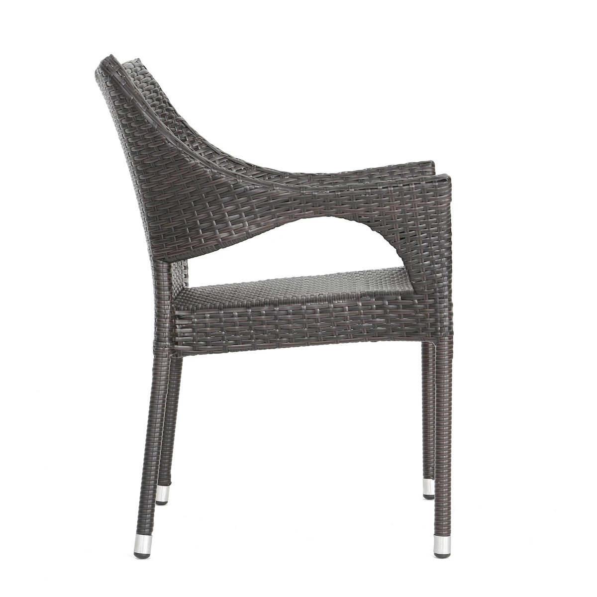 5 Piece Wicker Dining Set with Foldable Table and Stacking Chairs S82358