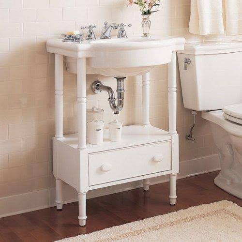 White Pedestal Sink Top J501
