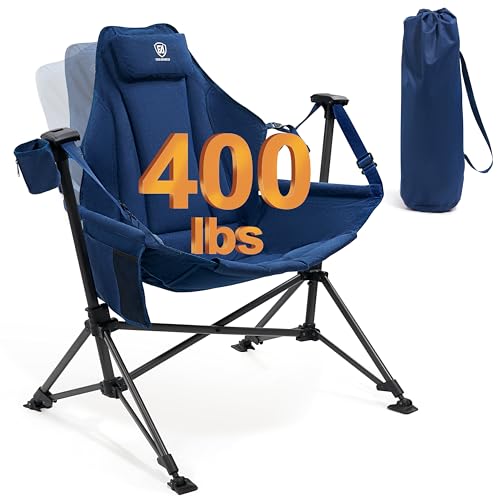 Oversized Padded Hammock Camping Chair with Cup Holder U2399