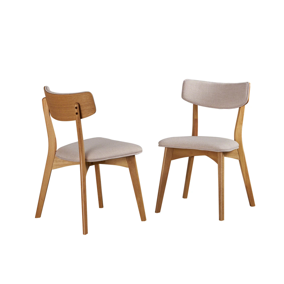 Light Beige Fabric Dining Chairs E2555