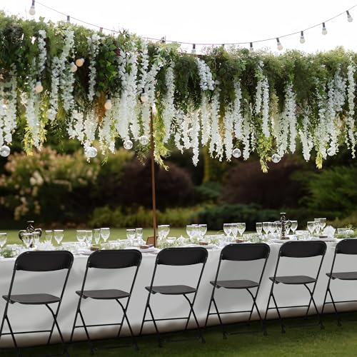 White Plastic Folding Chairs Set of 10 F923801