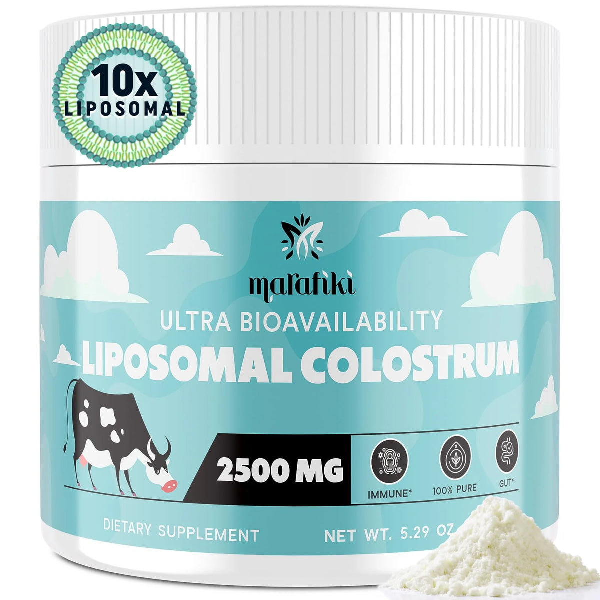 Bovine Colostrum Supplement 2500mg Grass Fed Powder 60 Servings D874877