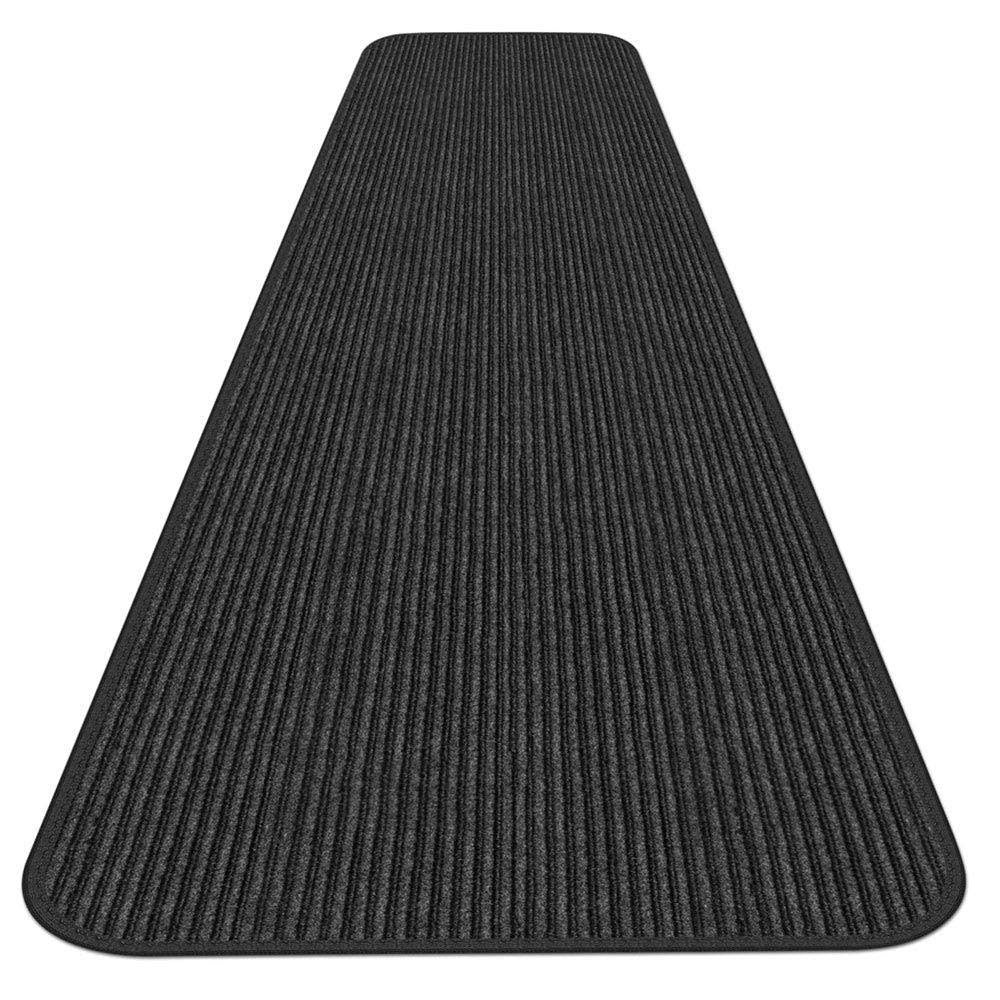 Indoor/Outdoor Double-Ribbed Carpet Runner with Skid-Resistant Rubber Backing C864
