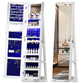 360° Rotating LED Jewelry Armoire with Full Length Mirror R97306