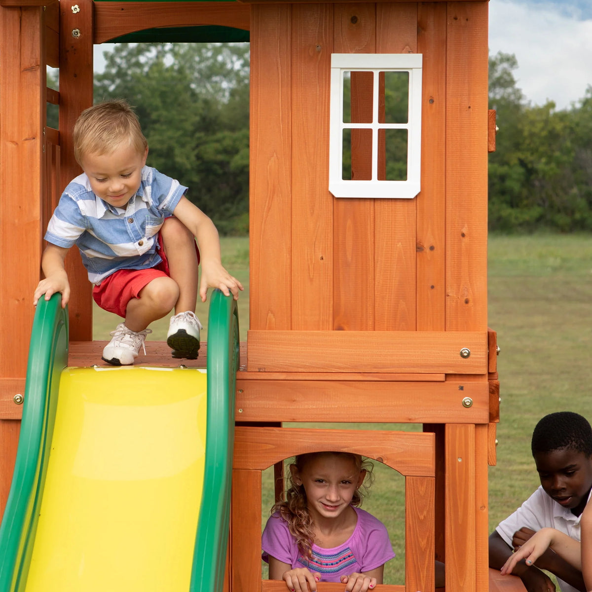 Cedar Wooden Swing Set S7417