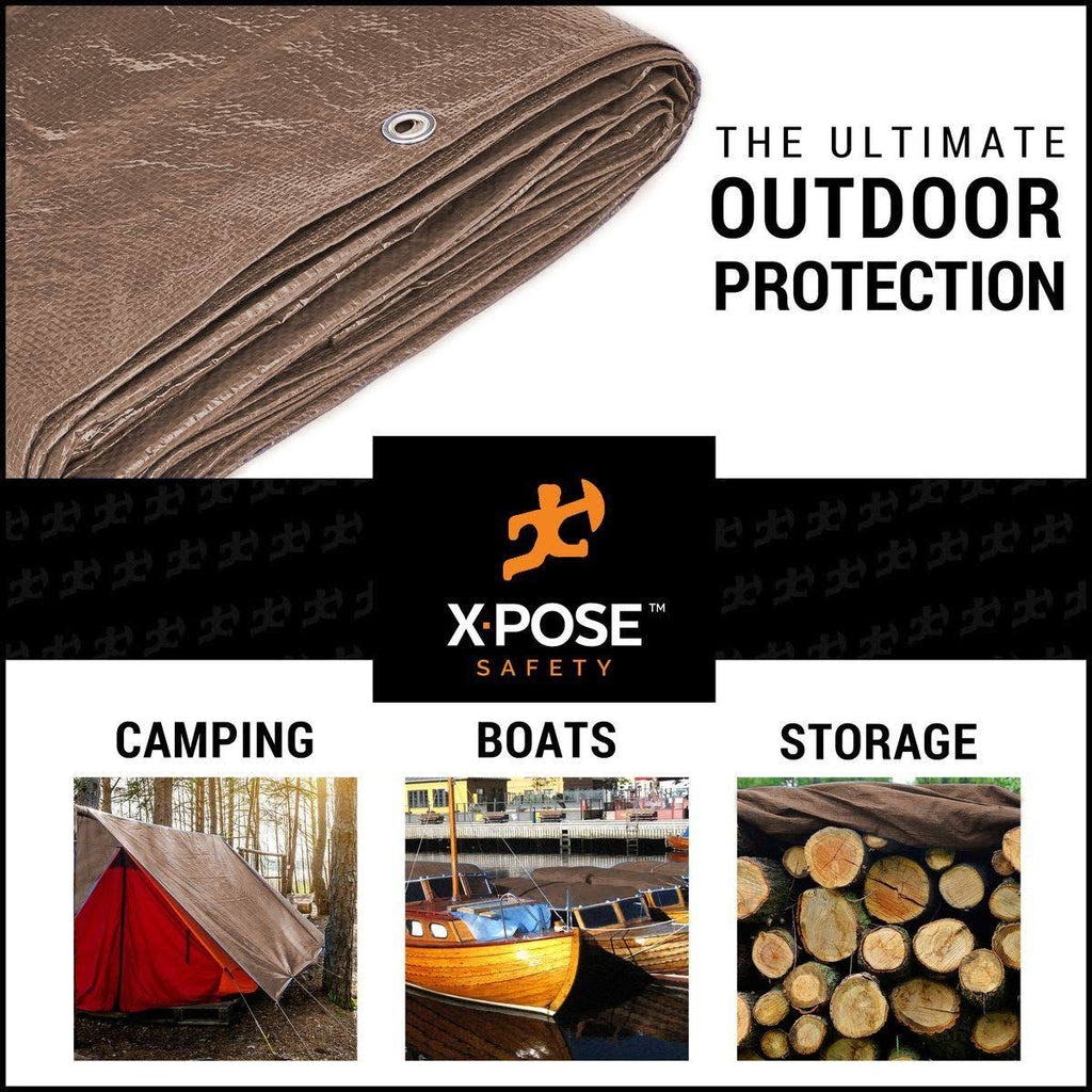 Brown Poly Tarps 20 x 30 Case of 4 U91223