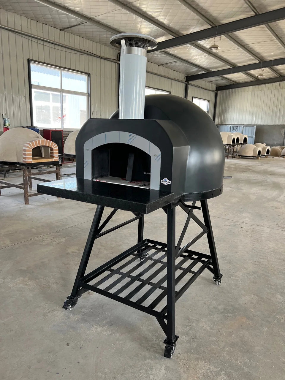 Black Wood Fired Outdoor Pizza Oven S6190