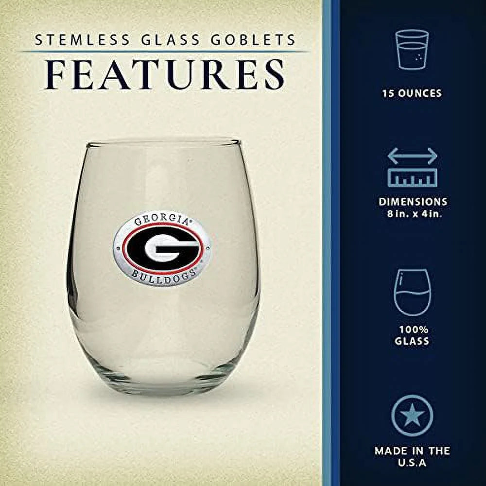 Stemless Glass Goblets Set Of 2 N195