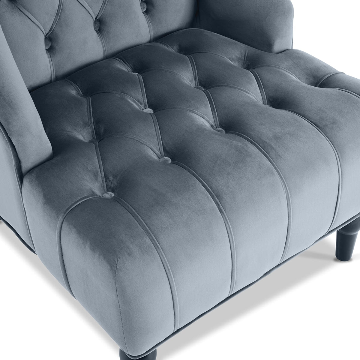 Gray Velvet Wingback Accent Chair T1922