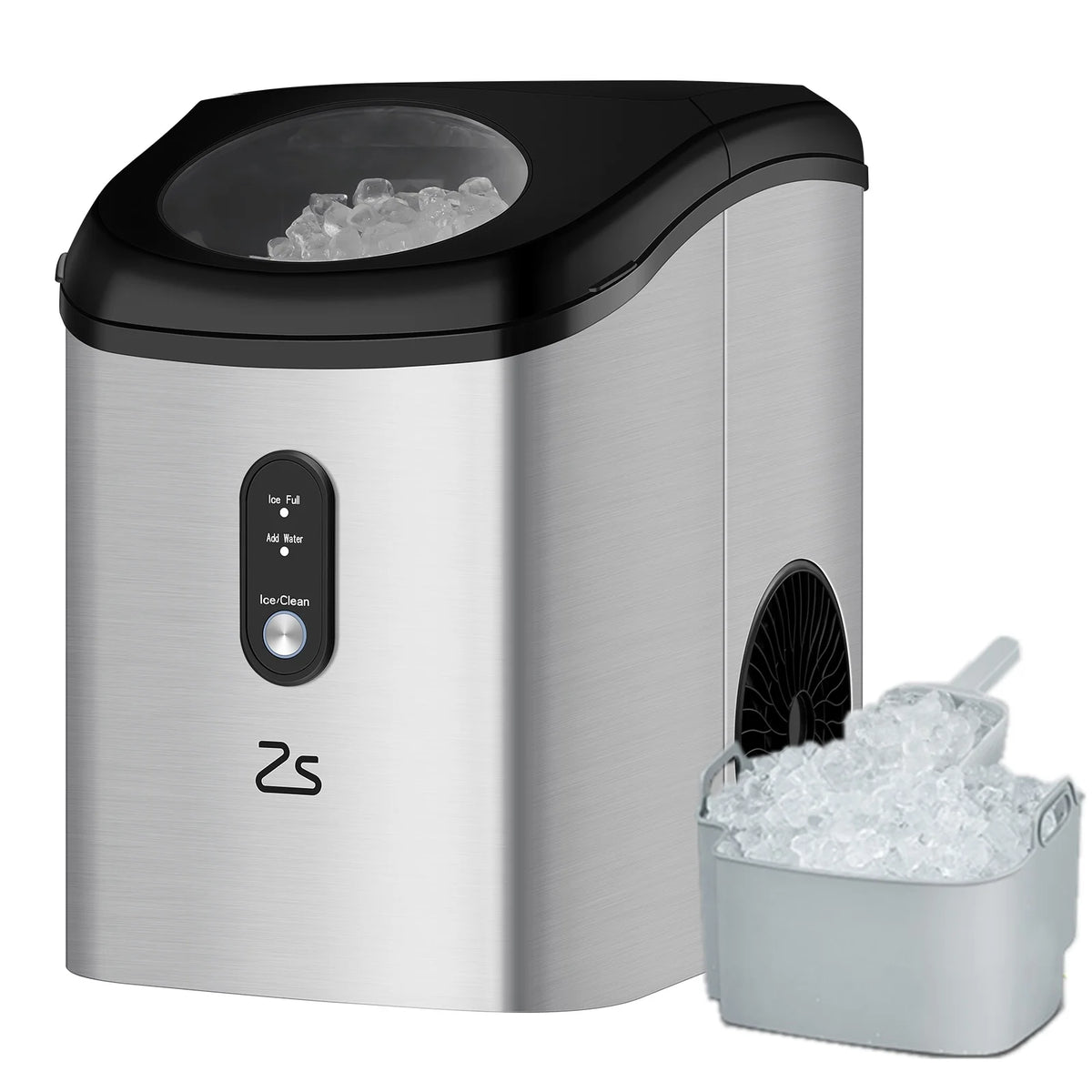 33Lbs/24H Crunchy Chewable Nugget Ice Maker Countertop with Ice Scoop U51380