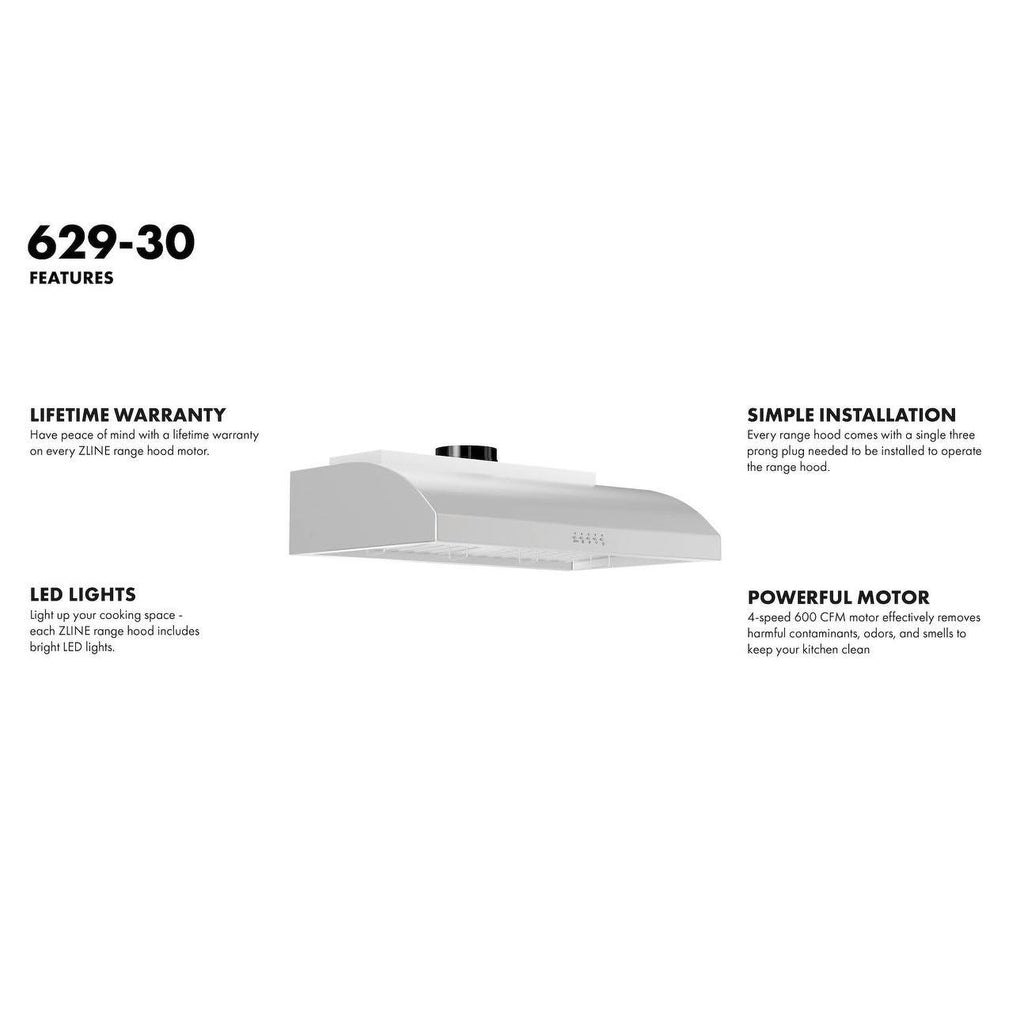 30x22 Under Cabinet Range Hood Stainless Steel C328269
