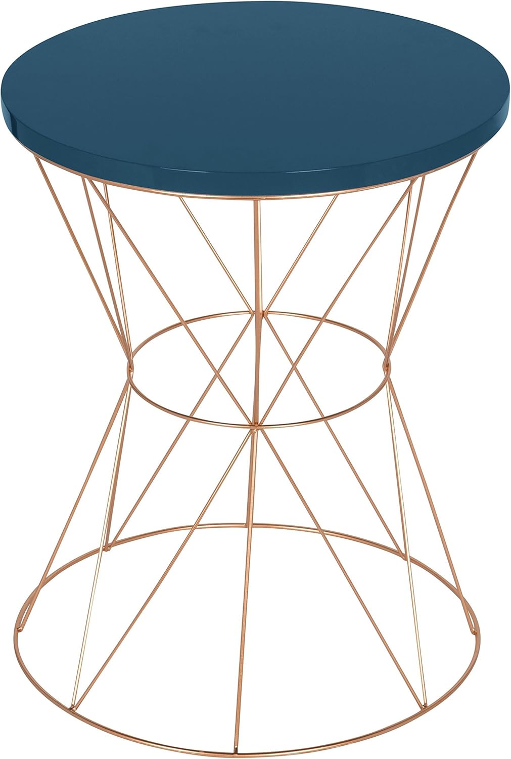Round Accent Table with Cage Metal Frame U500