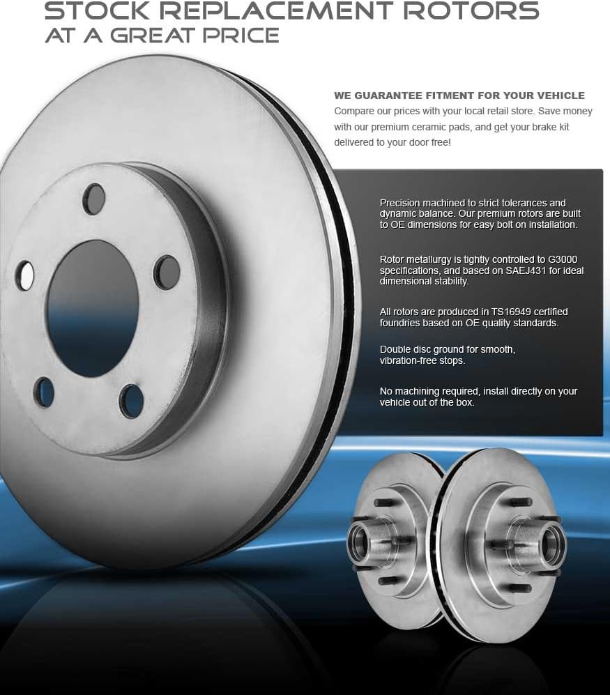 303 mm 5 Lug Brake Disc Rotors + Metallic Brake Pads U185868