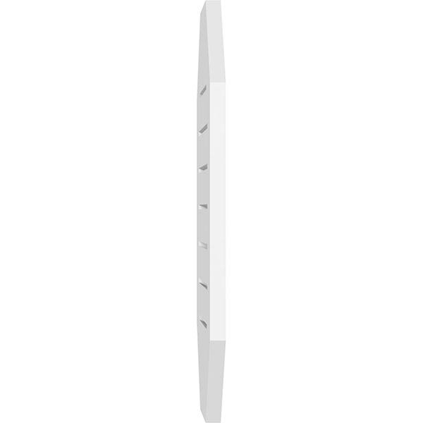 Vertical Elongated Octagon Surface Mount PVC Gable Vent I67312