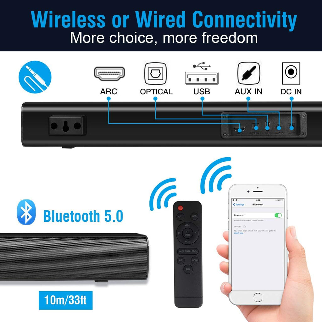 29-Inch TV Sound Bar with Subwoofer D97352