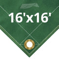 10 oz Green Canvas Tarps 16' x 16' T74897