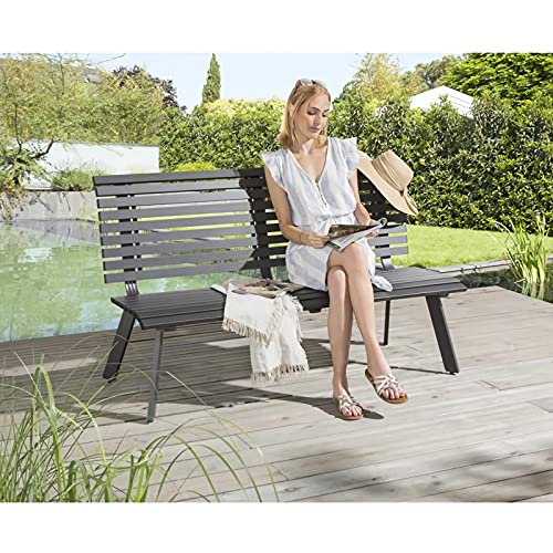 Dark Grey Aluminum Outdoor Bench K576809
