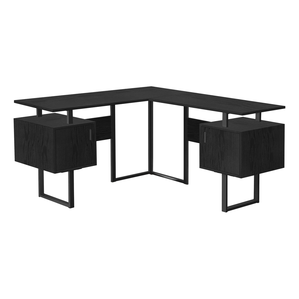 Black Laminate Corner Computer Desk U549