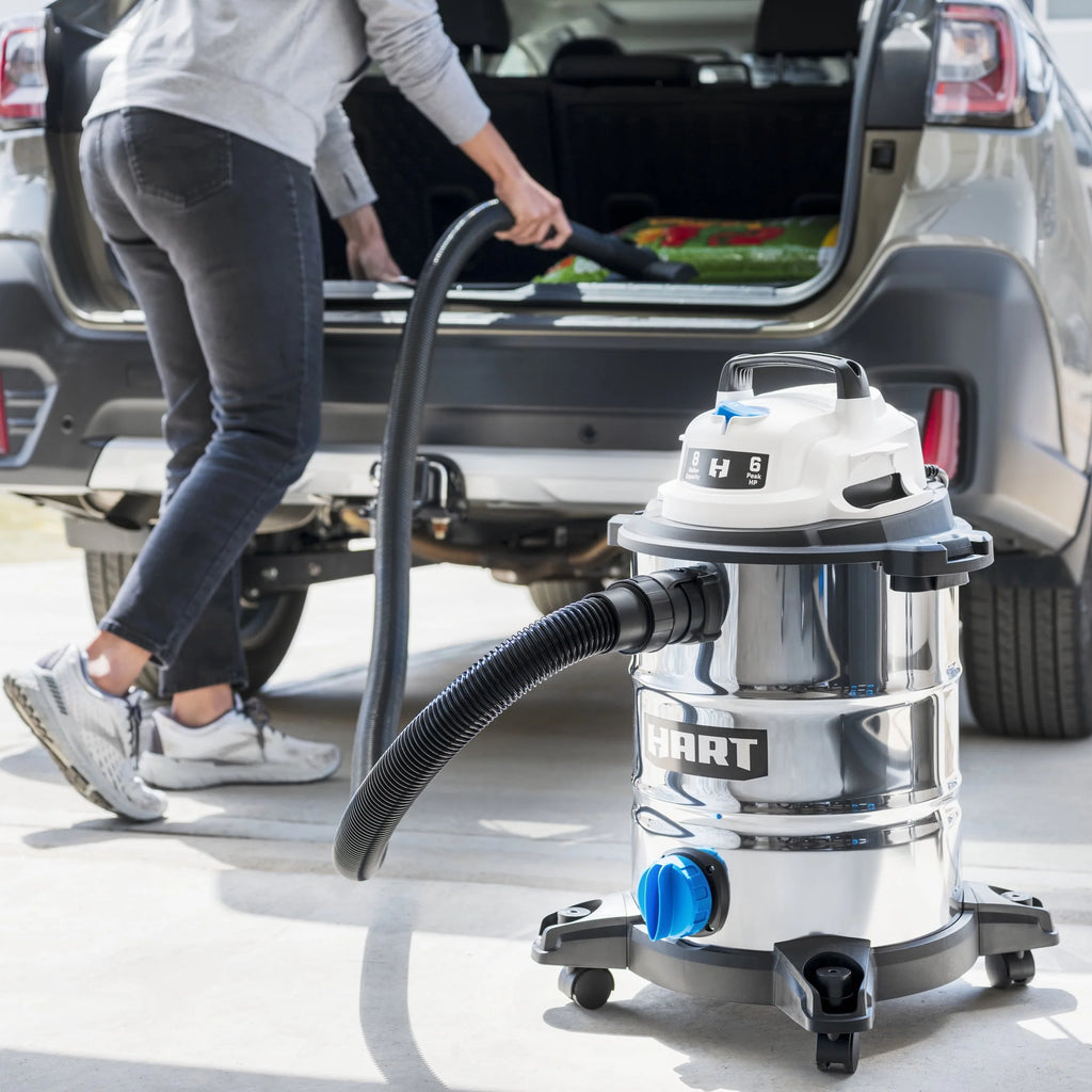 8 Gallon 6 Peak HP Stainless Steel Wet/Dry Vacuum B4695