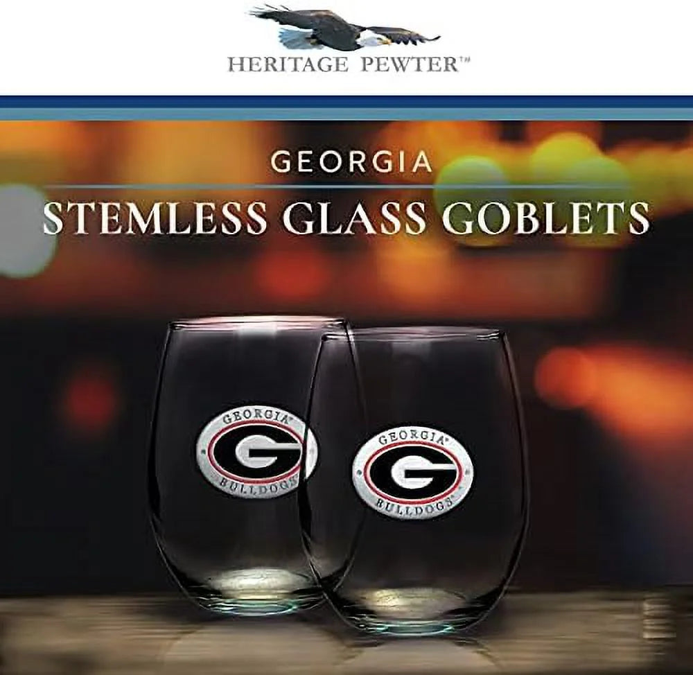 Stemless Glass Goblets Set Of 2 N195