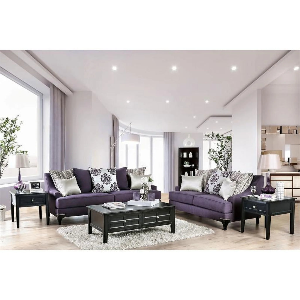 Purple Chenille Loveseat C46813