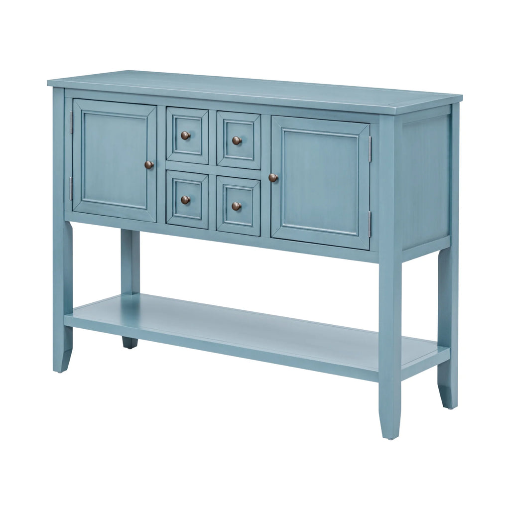 Dark Blue Retro Sideboard Console Table with Drawers C559766