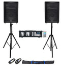 12" DJ PA Speakers and Powered 4-Ch. Mixer V6780
