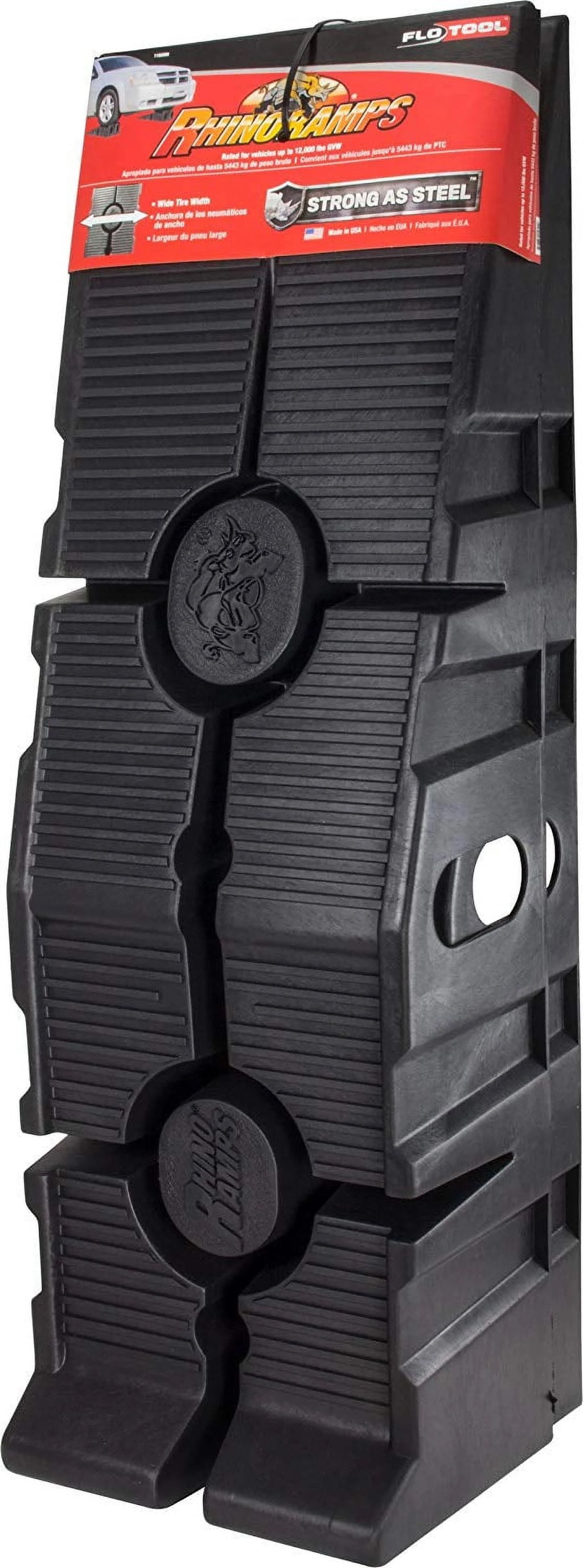 Black Resin Vehicle Ramp Pair, 12,000lb, 2 Pieces B566530