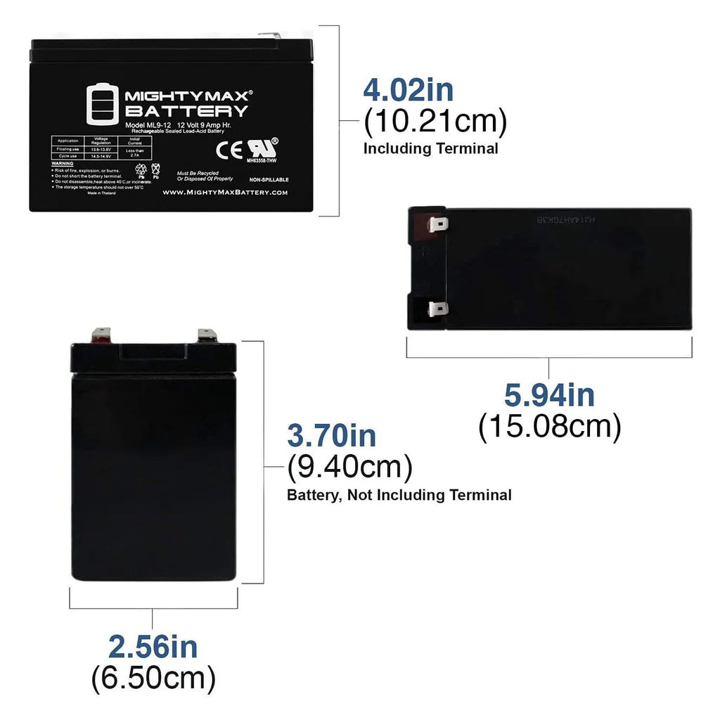 12V 9AH Replacement Battery M877716