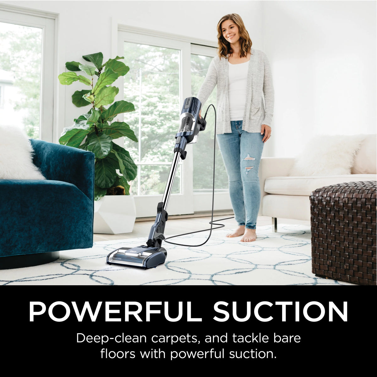 Corded Stick Vacuum with Self-Cleaning Brushroll Q64000