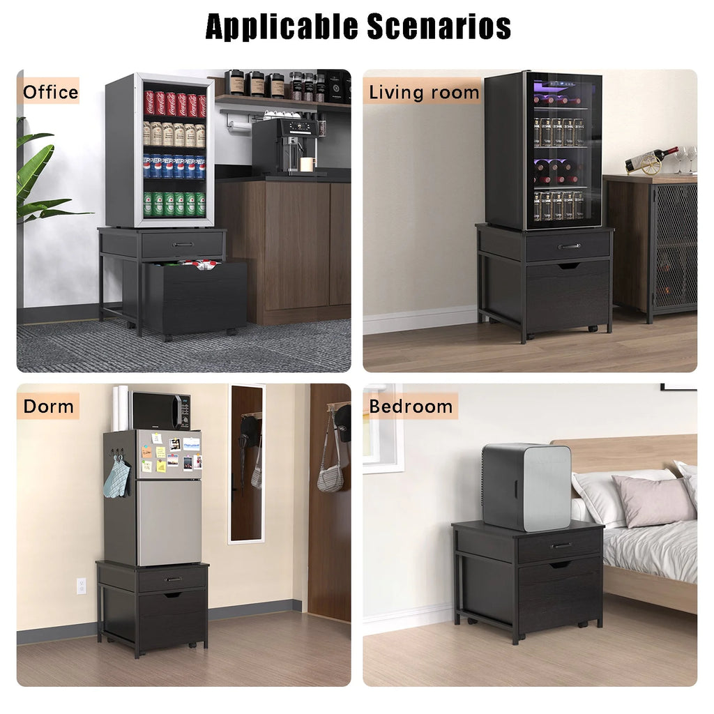 Mini Fridge Stand with Storage L203159
