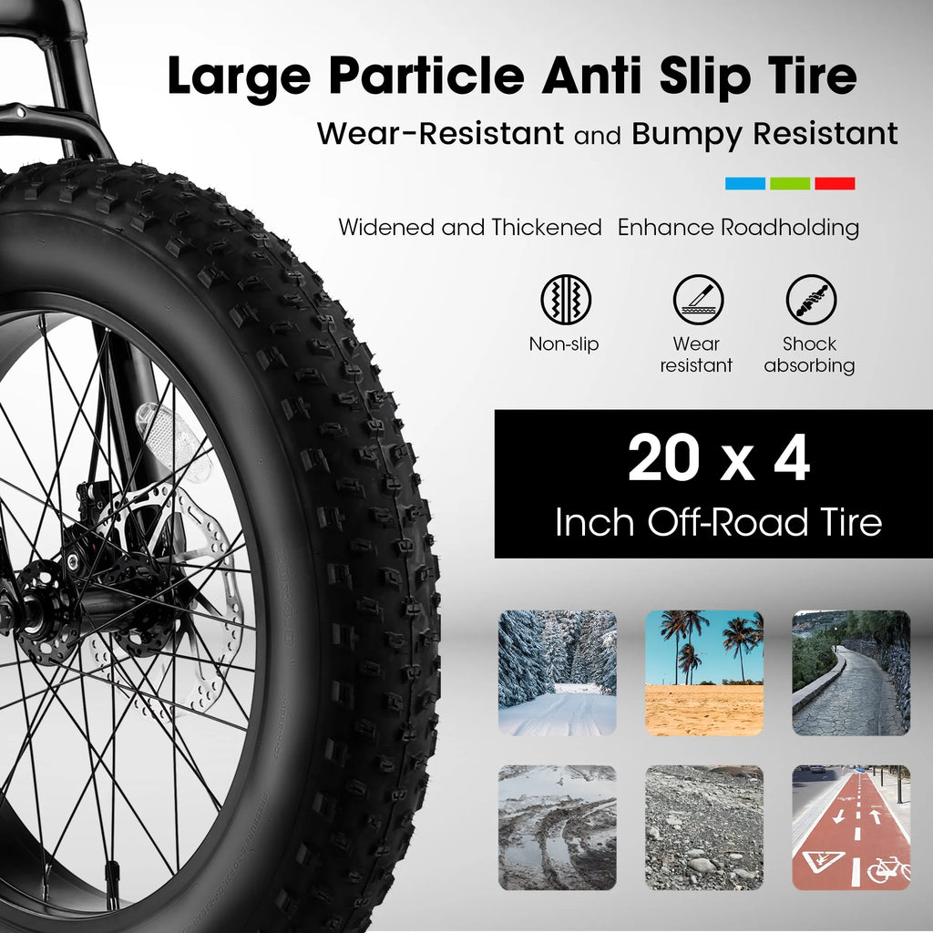 20'' 7 Speed Kids Mountain Bike with 4 inch Fat Tire H385598