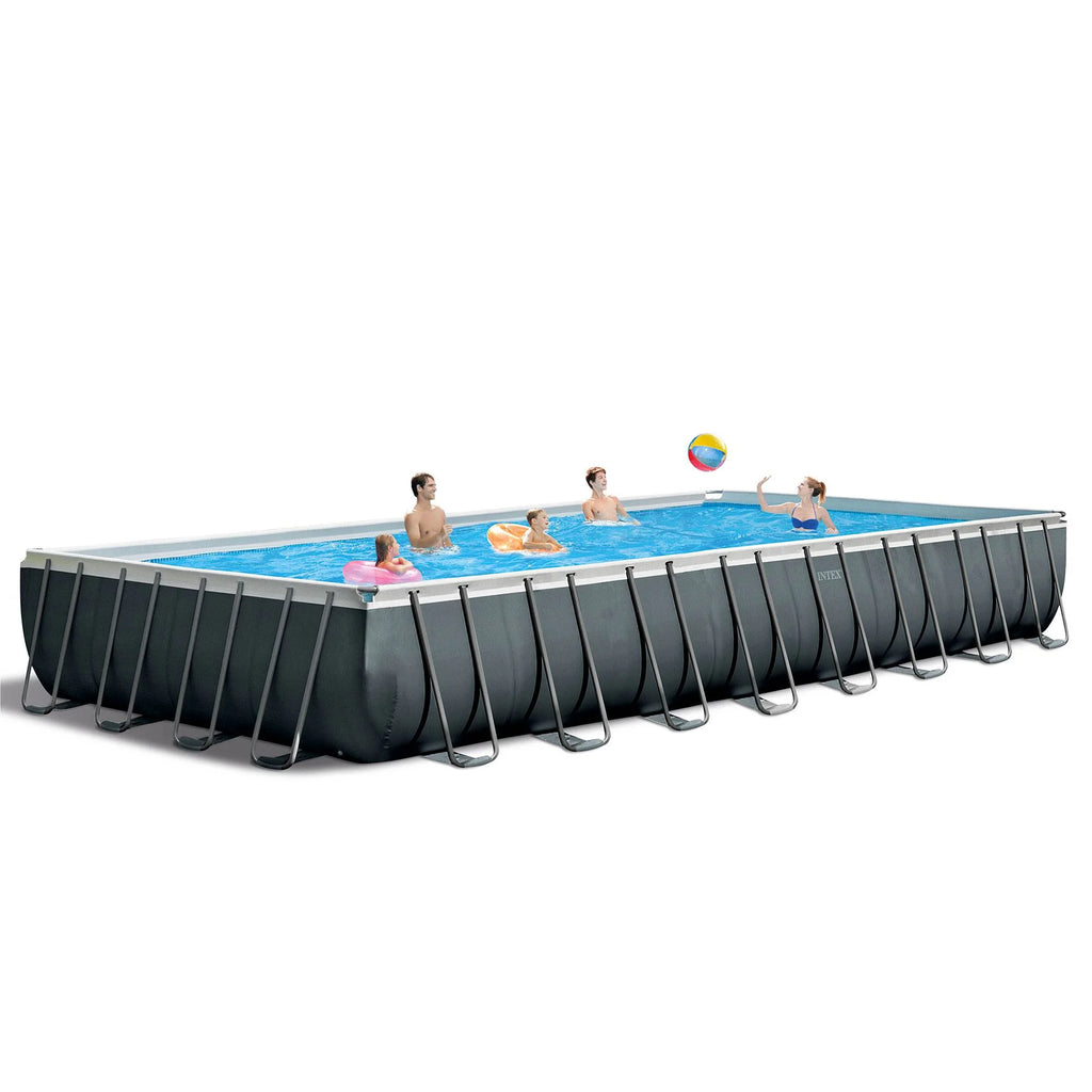 24' x 12' x 52 Rectangular Frame Swimming Pool with Pump P61650