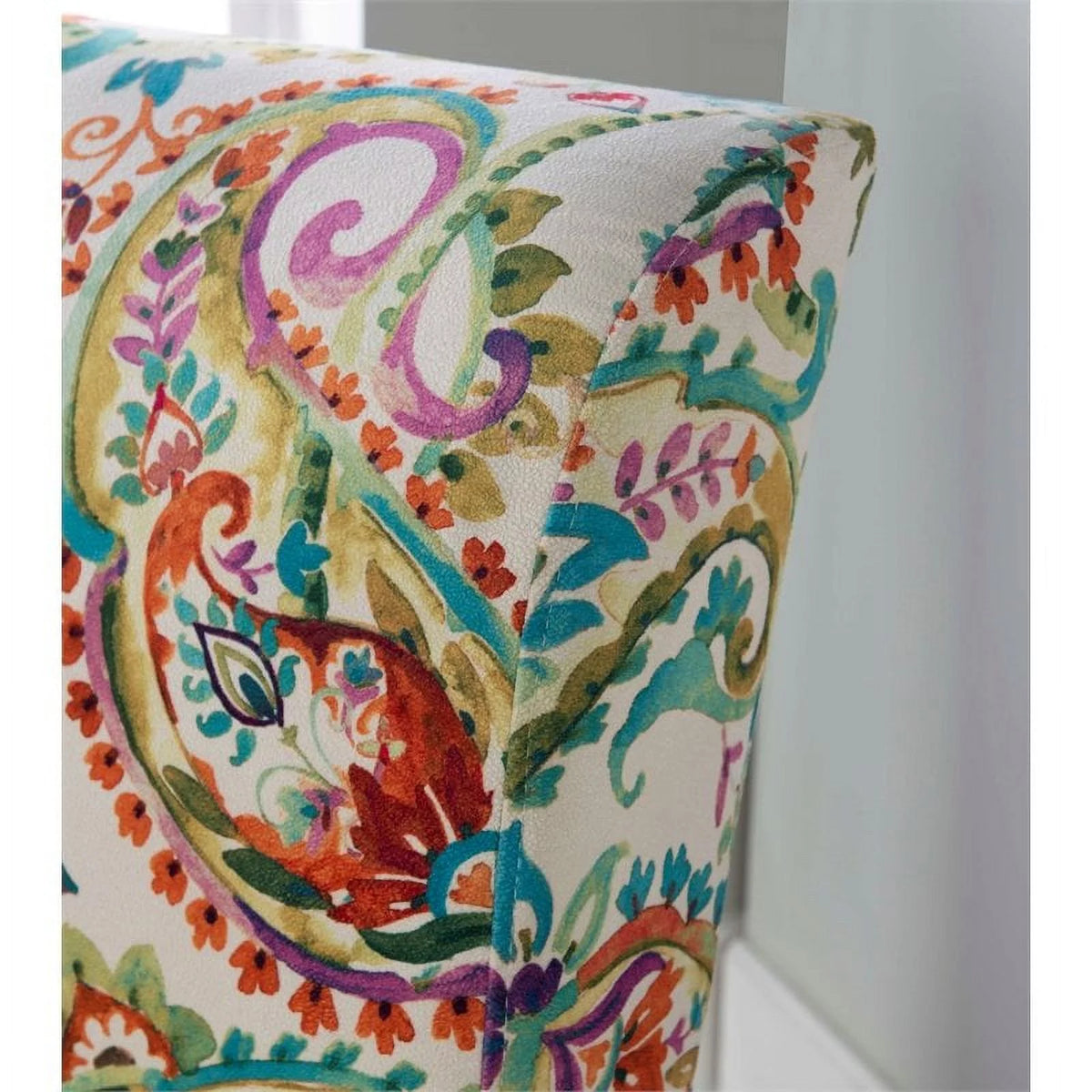 Multi-Color Upholstered Wood Slipper Chair O298