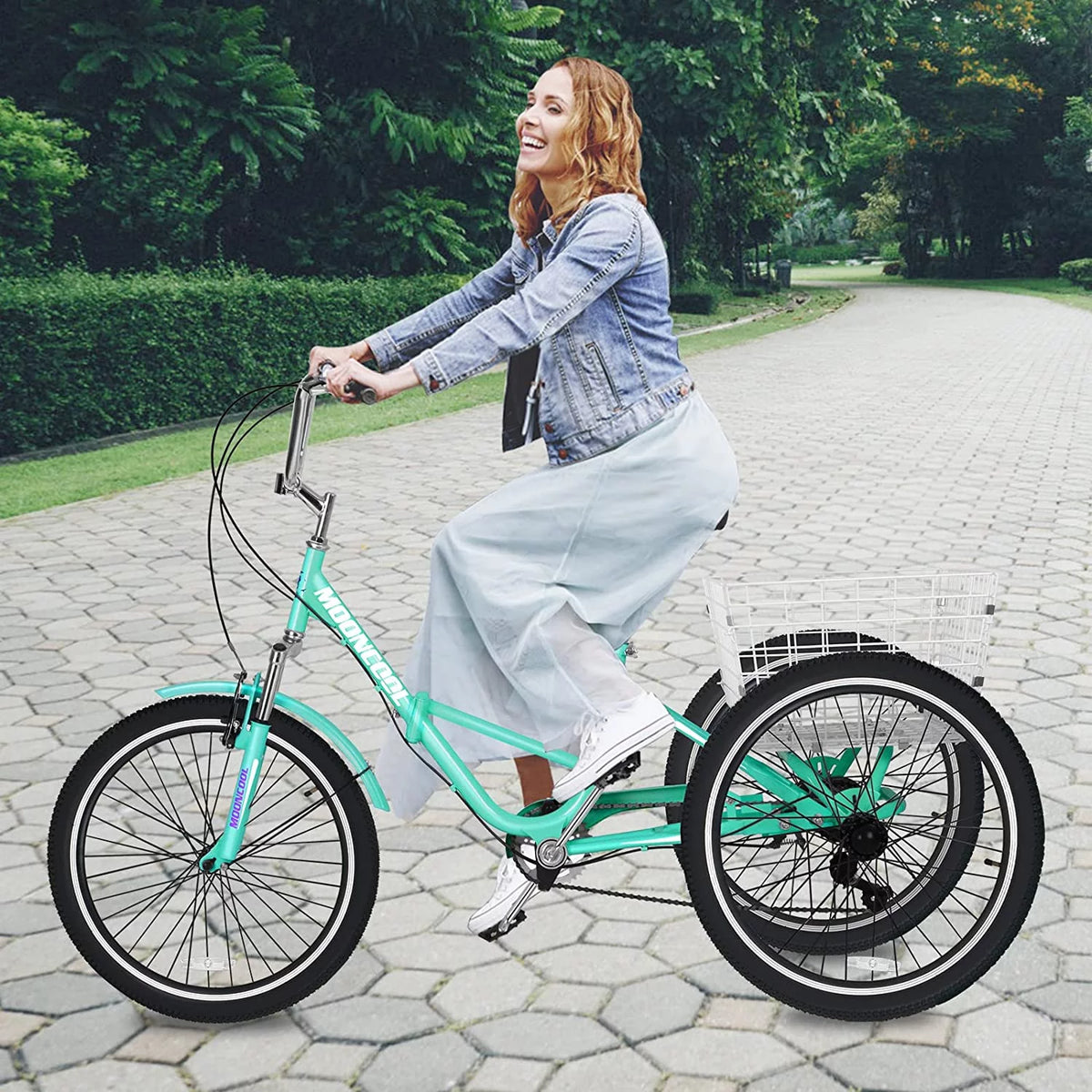 7 Speed Folding Adult Tricycle with Basket W157