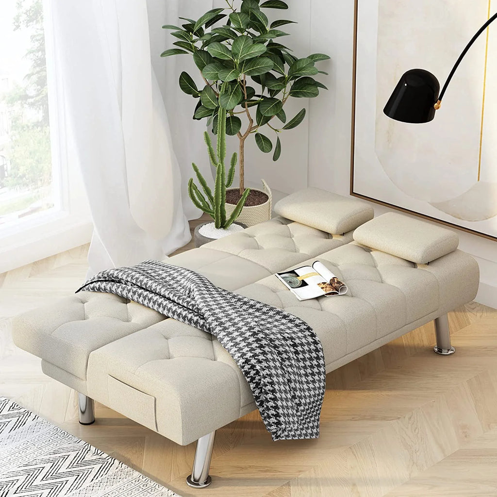 Gray Convertible Futon Sofa Bed N8742