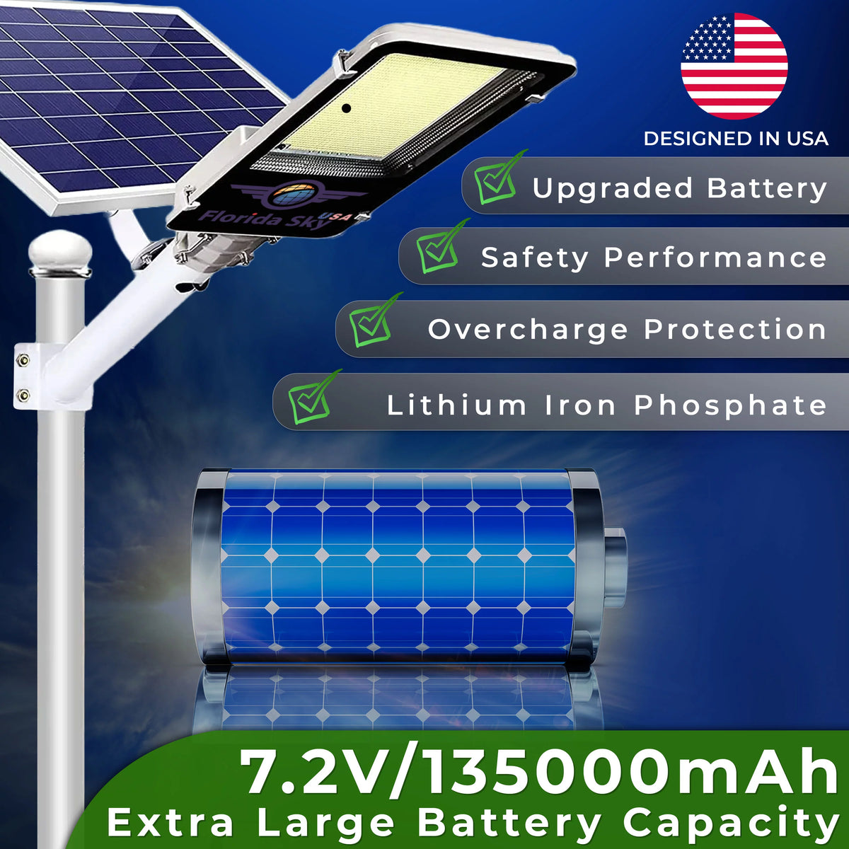 3400 Watt Solar LED Street Light with Remote W826046
