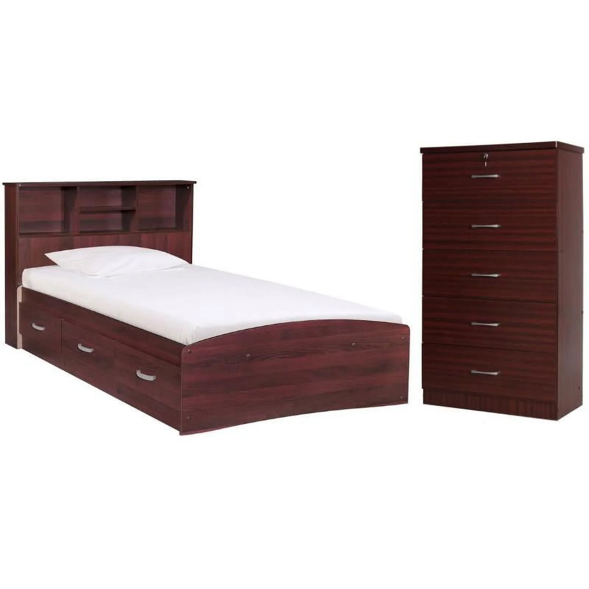 Twin Captains Bed & 5-Drawer Chest H187030