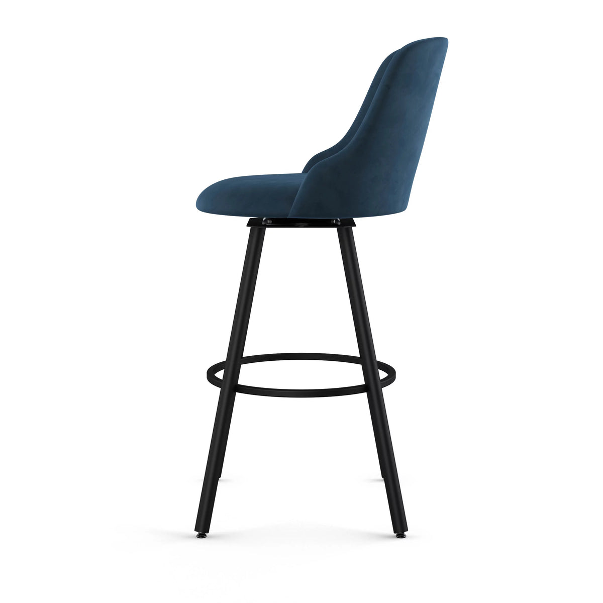 Dark Blue Velvet Swivel Counter Stool D155009