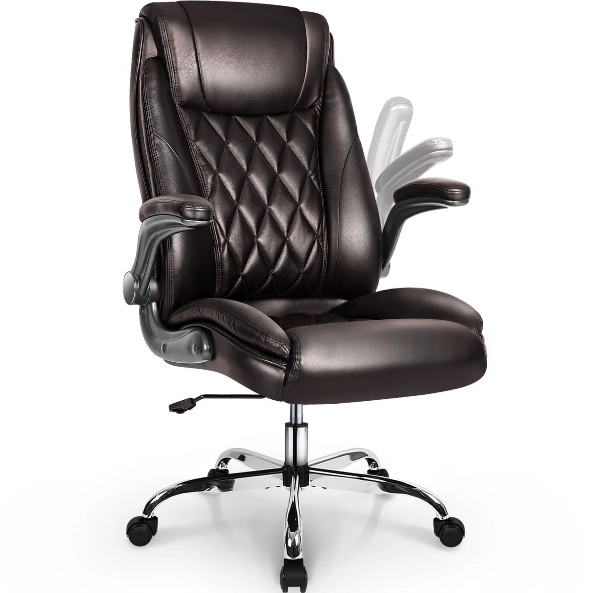 Black Ergonomic High Back Leather Office Chair K846782