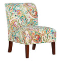 Multi-Color Upholstered Wood Slipper Chair O298